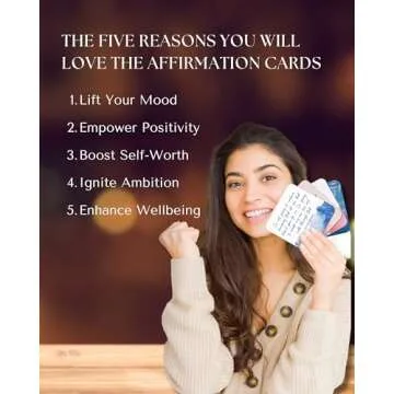 CUCOLUS I am Enough Affirmations Cards, Positive Affirmations Cards with Encouragement & Motivational Quotes, Inspirational and Self Care Gifts with Premium Gift Box, Deck of 50