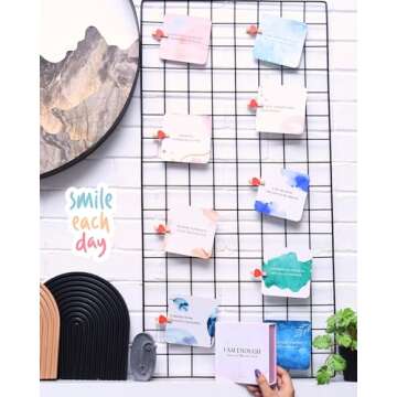 CUCOLUS I am Enough Affirmations Cards, Positive Affirmations Cards with Encouragement & Motivational Quotes, Inspirational and Self Care Gifts with Premium Gift Box, Deck of 50