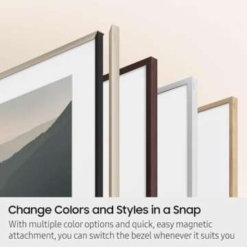 Samsung 65” The Frame Customizable Bezel - Modern Teak Style