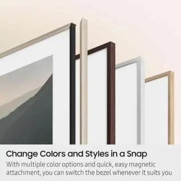 Samsung 65” The Frame Customizable Bezel - Modern Teak Style