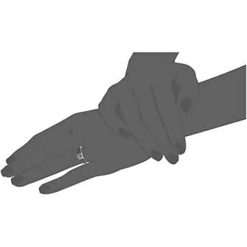 Amazon Collection 10k white gold black and white diamond halo engagement ring (1/2cttw), size 8