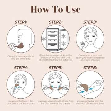 Hair trends 2-in-1 Gua Sha Cryo Sticks for Face & Eyes Puffiness Relief, Stainless Steel Facial Ice Globes in Ergonomic Massaging Shape, Cooling Globes Facial Esthetician Supplies w/Carry Case