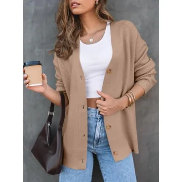 LILLUSORY Oversized Cardigan Women Cozy Knitwear Fall Style