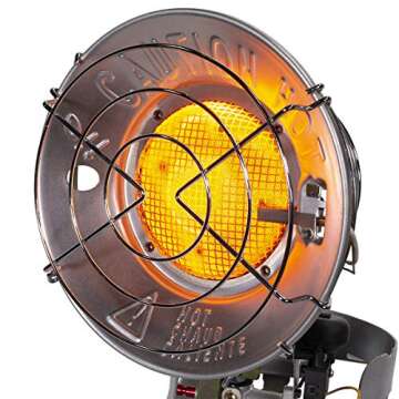 XtremepowerUS 15,000 BTU Propane Tank Top Heater Single Infrared Heater Safety Shut-Off Valve & Tip-Over Switch, for Outdoor