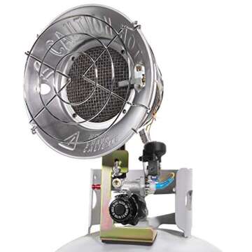 XtremepowerUS 15,000 BTU Propane Tank Top Heater Single Infrared Heater Safety Shut-Off Valve & Tip-Over Switch, for Outdoor