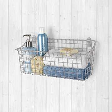 Spectrum Vintage Living Wall Mount Storage Basket Extra Large