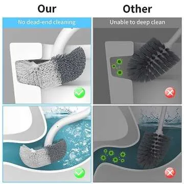 Marbarsse Compact Bathroom Toilet Brush Set for Deep Clean