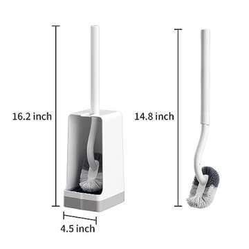 Marbarsse Compact Bathroom Toilet Brush Set for Deep Clean
