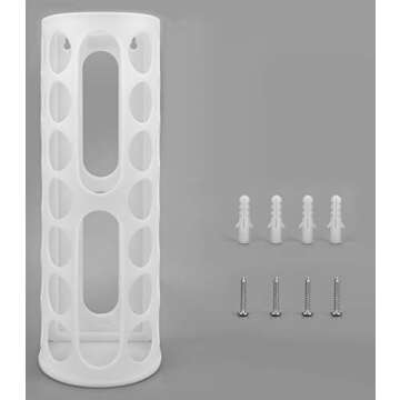 Lunies Plastic Bag Holder for Grocery Bags, Wall Mount Grocery Bag Storage Dispenser, Hanging Trash Bag Organizer for Kitchen, Large Capacity Shopping Bag Saver (2-pack)