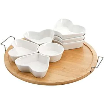 Elegant Dicunoy Heart-Shaped Appetizer Trays for All Occasions