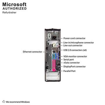 DELL Optiplex with 20-Inch Monitor (Core 2 Duo 3.0Ghz, 8GB RAM, 1TB HDD, Windows 10 Professional), Black (Renewed)']