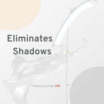 LED Floor Lamp Half Moon for Beauty and Content Creation: Ideal for Lash Extension, Skincare, Eyebrows, Tattoo, Filming White