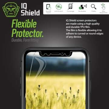 IQShield 2 Pack Screen Protector for iPhone 11/iPhone XR (6.1 inch) (Case Friendly + Camera Lens) LiquidSkin Anti-Bubble Clear TPU Film