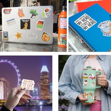 225PCS Funny Holographic Stickers - Waterproof Meme Decals