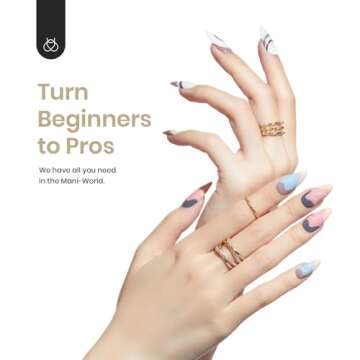 Beetles Gel Nail Polish Kit with U V Light, Fall Gel Nail Polish 6 Colors 21Pcs Nude Gray White Gel Polish Starter Kit for Women, Soak off LED Gel Polish Set DIY Manicure Home Nail Essentials