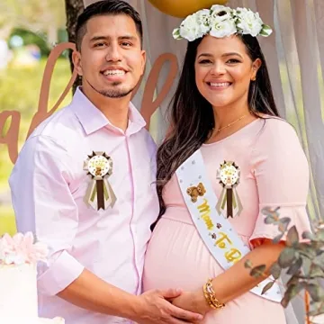 LXlucktim Teddy Bears Baby Shower Sash Set for Proud Parents