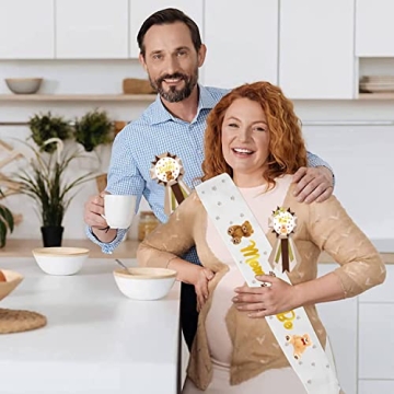 LXlucktim Teddy Bears Baby Shower Sash Set for Proud Parents