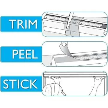 Redi Shade No Tools Easy Lift Trim-at-Home Cordless Cellular Light Filtering Fabric Shade White, 30" W x 64" L, (Fits windows 19"- 30")