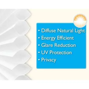 Redi Shade No Tools Easy Lift Trim-at-Home Cordless Cellular Light Filtering Fabric Shade White, 30" W x 64" L, (Fits windows 19"- 30")