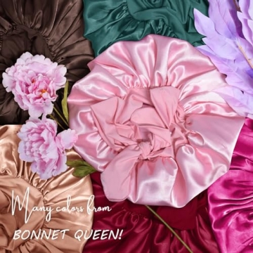 BONNET QUEEN Silk Bonnet Comfortable Stylish Hair Protection