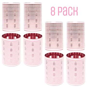 Self-Grip Hair Rollers for Luscious Curls - 8 Pcs Heatless Curlers, Safe for Long & Medium Hair by Dacker