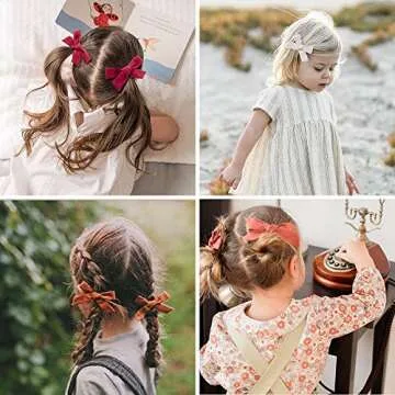 20 PCS Baby Girls Hair Bows Clips Hair Barrettes Accessory for Babies Infant Toddlers Kids in Pairs