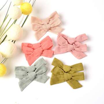 20 PCS Baby Girls Hair Bows Clips Hair Barrettes Accessory for Babies Infant Toddlers Kids in Pairs