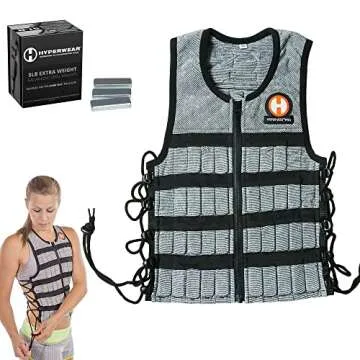 Hyperwear Hyper Vest PRO: Ultra-Thin, Adjustable Weighted Vest for Enhanced Fitness Training