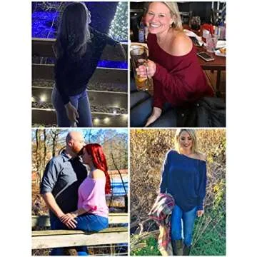 OmicGot Women's Off The Shoulder Pullover Knit Sweater