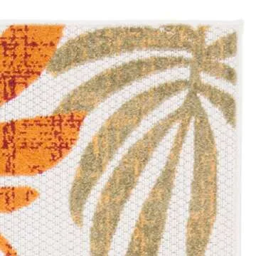 SAFAVIEH Cabana Collection Area Rug - 8' x 10', Creme & Red, Botanical Design, Non-Shedding & Easy Care, Indoor/Outdoor & Washable-Ideal for Patio, Backyard, Mudroom (CBN814A)