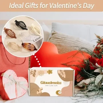 Stylish Flat Hair Clips for All Hair Types - 6 Pack