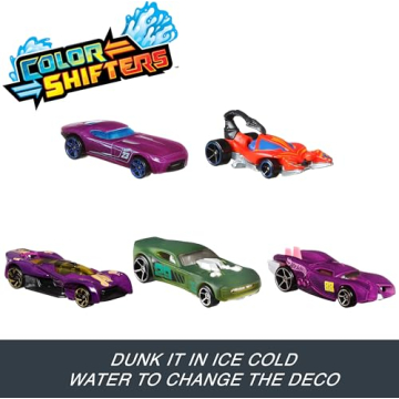 Color-Changing Hot Wheels Cars 5-Pack for Kids Fun
