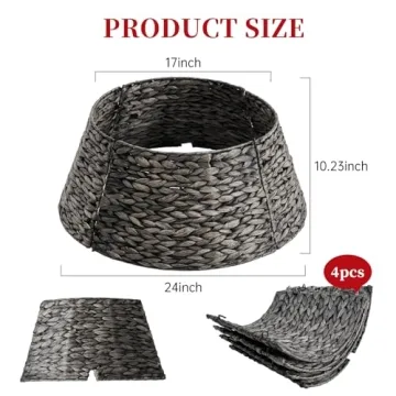 Sweetcrispy Christmas Tree Collar for 4.5-6ft Trees