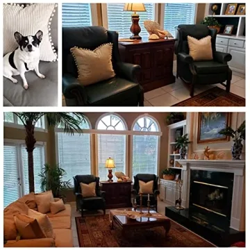 Fancy Homi Boho Pillow Covers with Pom-poms - Set of 2