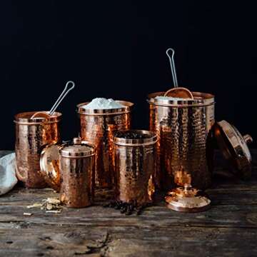 Sertodo Copper Kitchen Canisters - Elegant & Eco-friendly Storage