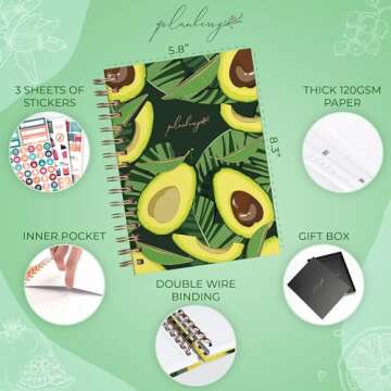 PLANBERRY Food Journal Premium – Nutrition Planner – Diet & Calorie Tracker – Meal & Exercise ...