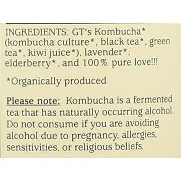 GT'S ENLIGHTENED KOMBUCHA, Lavender, 16 Ounce (Pack of 12)