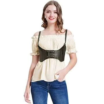 KANCY KOLE Womens Casual Short Sleeve Ruffle Off Shoulder Tops Cotton Blouse Shirt (XL,Apricot)