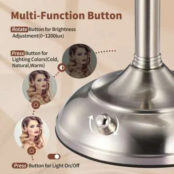 Large Lighted Makeup Mirror with Magnification Features