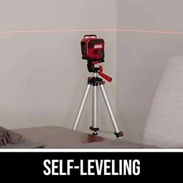 SKIL Laser Level 65ft Red Cross Line with Tripod and USB Charging