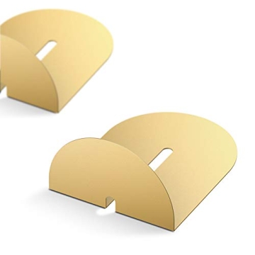 Ondeam Runway Gold Bookends - Elegant Metal Book Holders