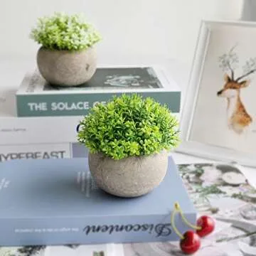 Chic 2 Pcs Fake Plants for Effortless Home Decor