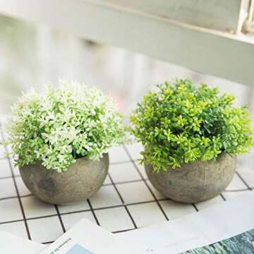 Chic 2 Pcs Fake Plants for Effortless Home Decor
