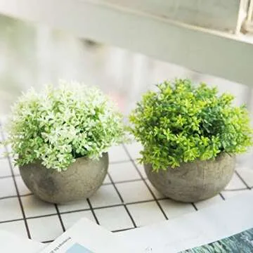 Chic 2 Pcs Fake Plants for Effortless Home Decor