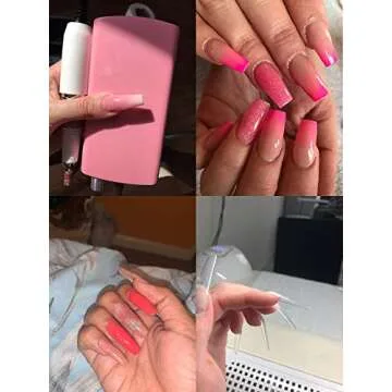 Major Dijit 500pcs Elegant Ballerina Nail Tips for Artful Manicures