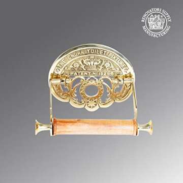 Vintage Brass Toilet Paper Holder Easy Install Elegant Design