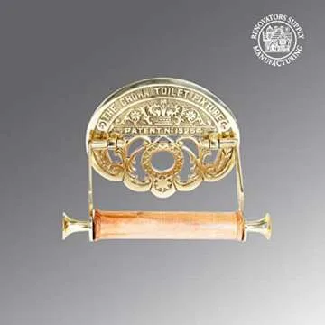 Vintage Brass Toilet Paper Holder Easy Install Elegant Design