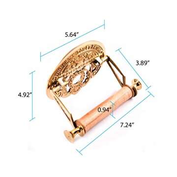 Vintage Brass Toilet Paper Holder Easy Install Elegant Design