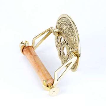 Vintage Brass Toilet Paper Holder Easy Install Elegant Design
