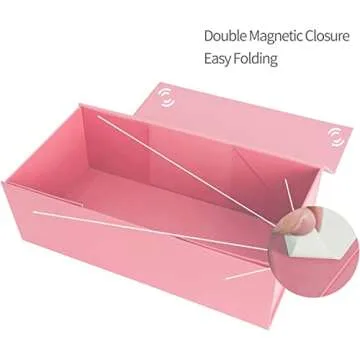 Pink Gift Box 10" x 6" x 3" with Magnetic Closure Lid Gift Box for Presents,Bridesmaid Gifts Box,Cute Box,Birthday Gift box,Luxury for Gift Packaging, Magnetic Gift Box for Wrapping Gifts (Pink)